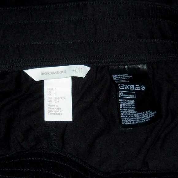 S H&M Black Loose Comfy Lounge Pants H & M - NWOT - Picture 5 of 6
